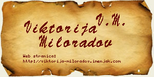 Viktorija Miloradov vizit kartica